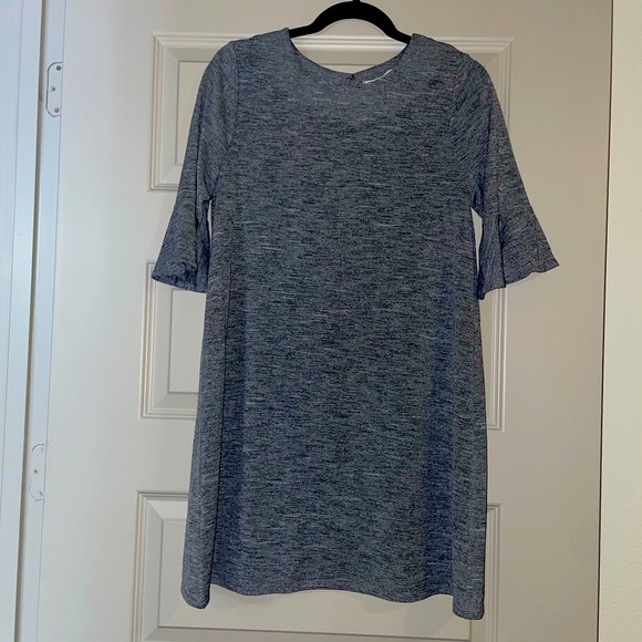 BCBG Grey Flutter Sleeve Swing Dress size medium - Picture 1 of 3